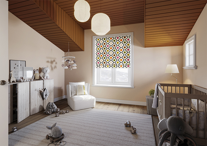 Orla Kiely Spot Flower, Red Multi - Twist&Fit Roman Blind - Image 7